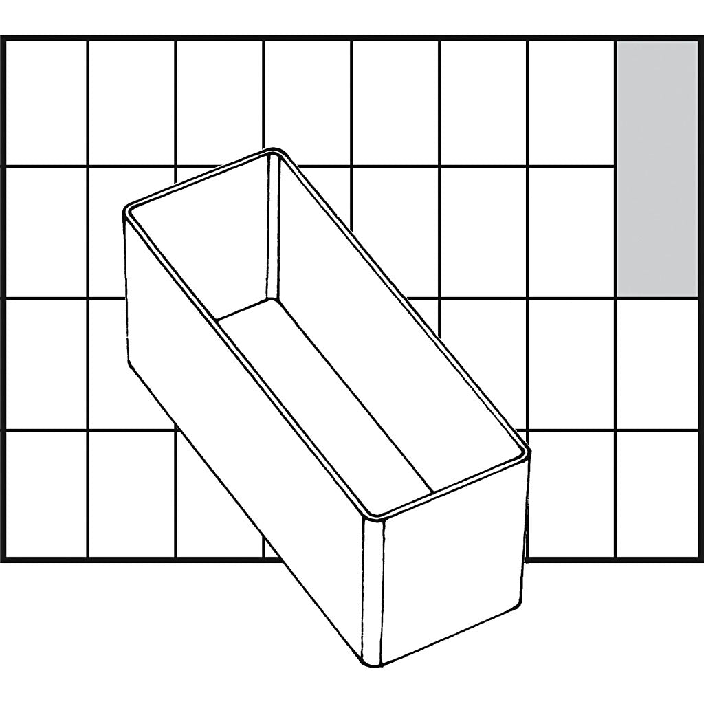 Raaco inzet box, afm a9-2, h: 47 mm, afm 109x39 mm, 1 stuk