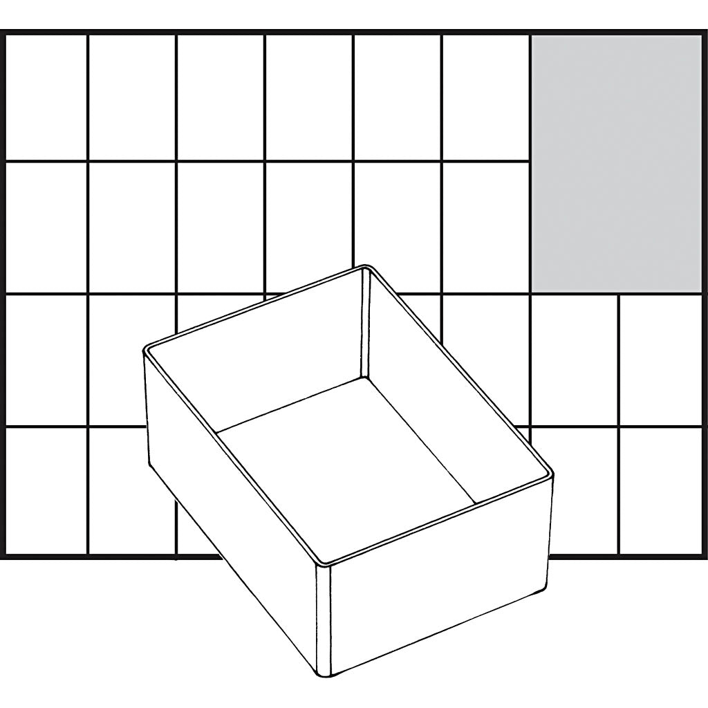 Raaco inzet box, afm a7-1, h: 47 mm, afm 109x79 mm, 1 stuk