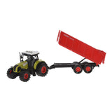 Tractor schudder met twee aanhangers