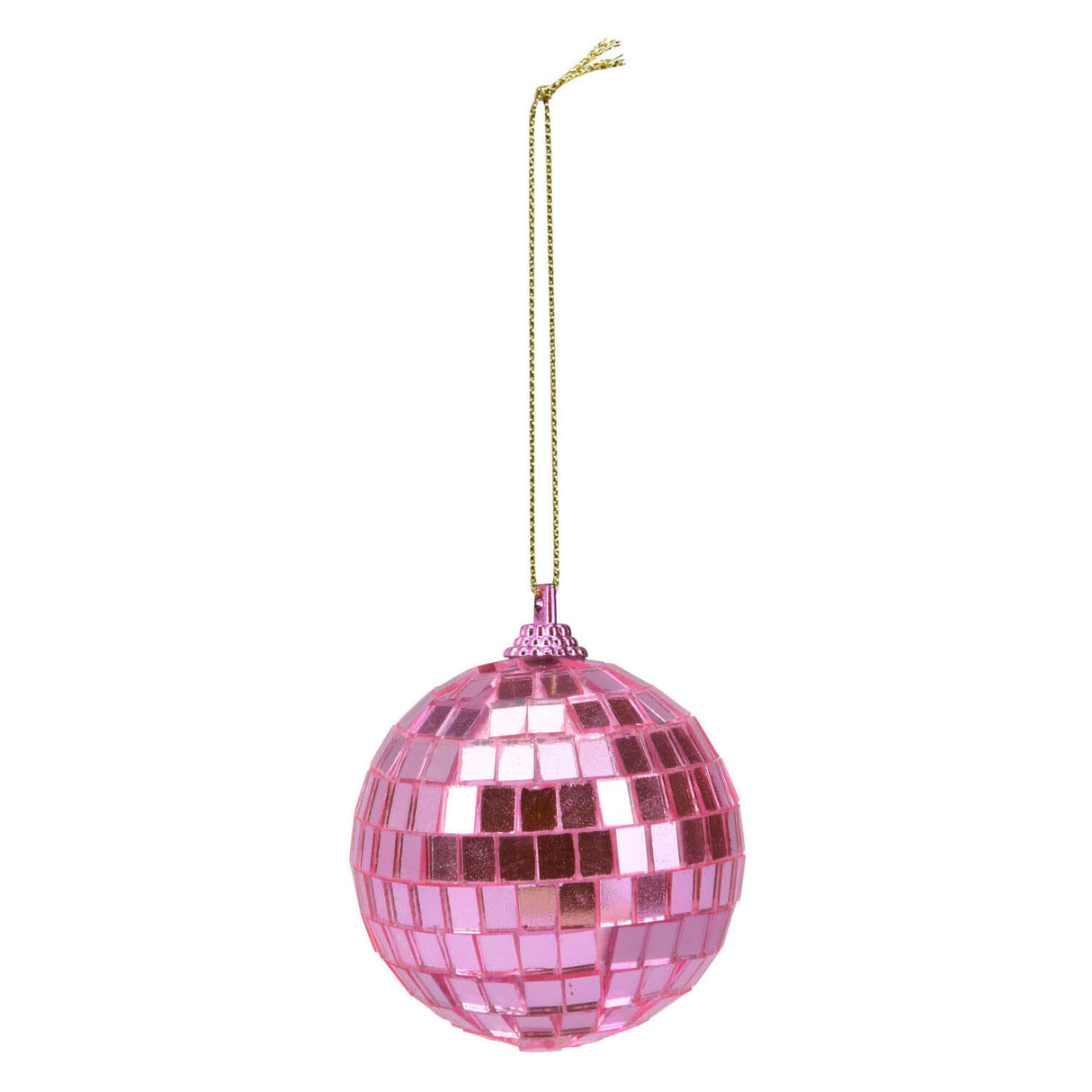 Spiegel discobal roze, 6cm