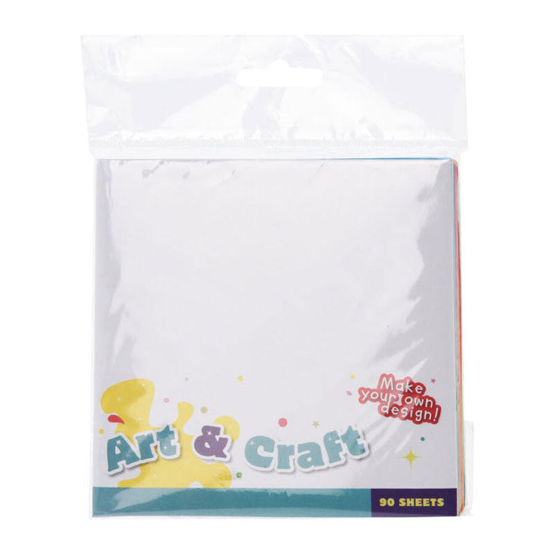 Papier gekleurd vierkant, 90 vellen