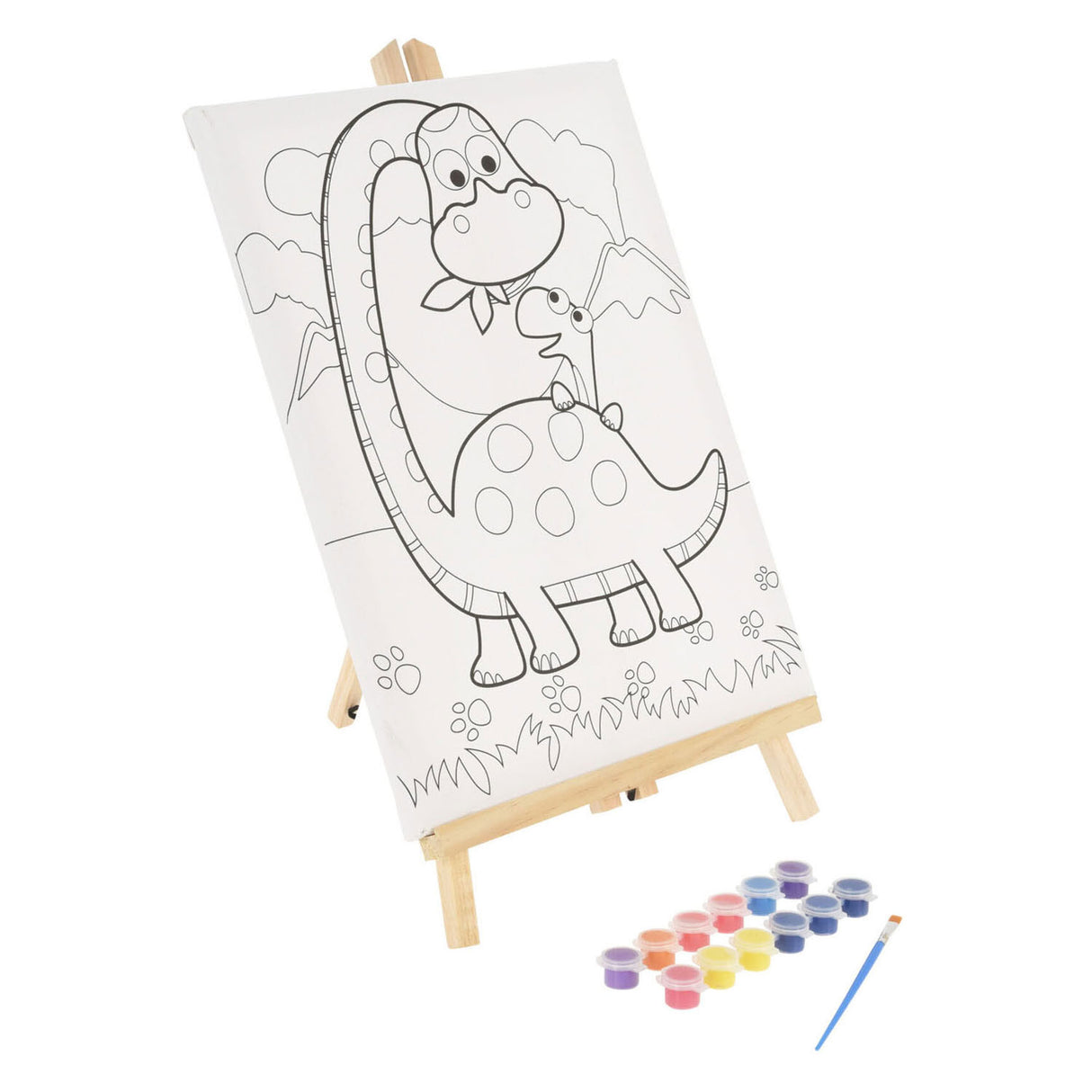 Schilderset met canvas en verf