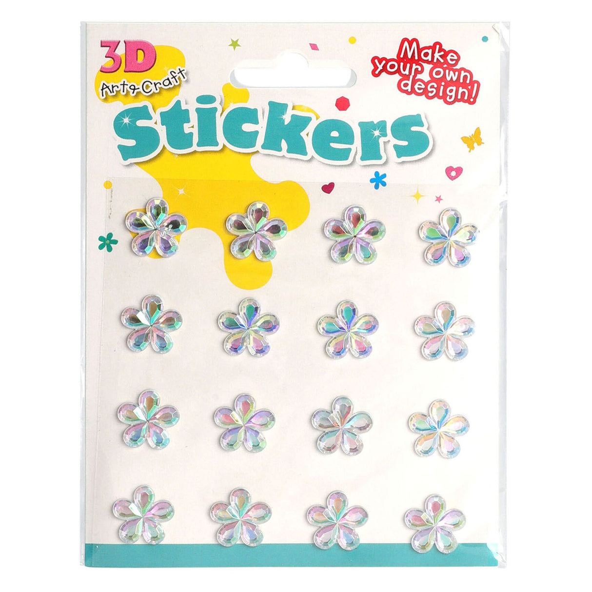 Stickers bloemen design, 16st.