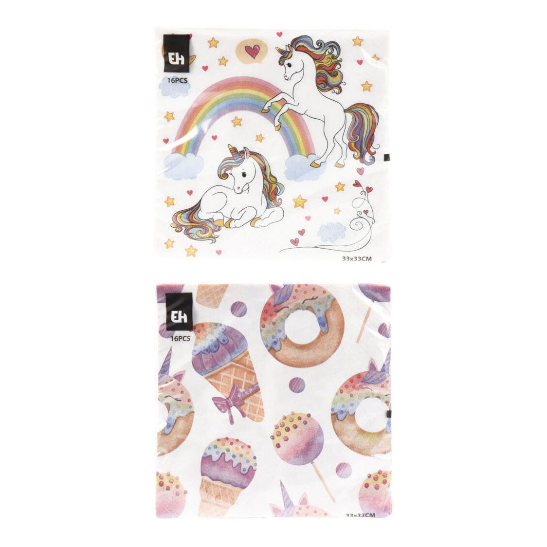 Servetten fantasie 33x33cm, 16st.