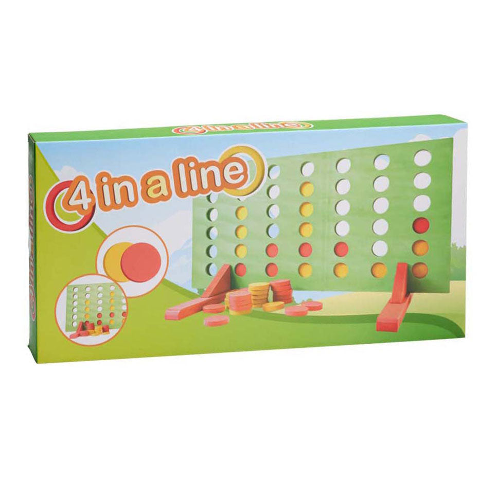 Houten 4 op een rij spel