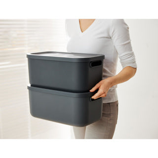 Rotho decoratie opbergbox albula light 12 l antraciet