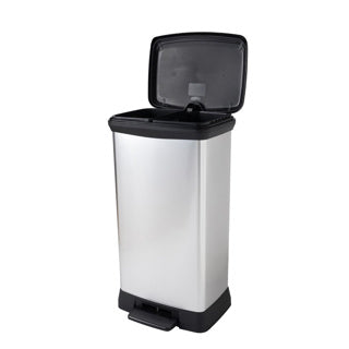 Curver pedaalemmer decobin duo 23l 23l zilver metallic