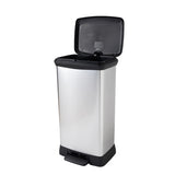 Curver pedaalemmer decobin duo 23l 23l zilver metallic
