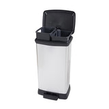Curver pedaalemmer decobin duo 23l 23l zilver metallic