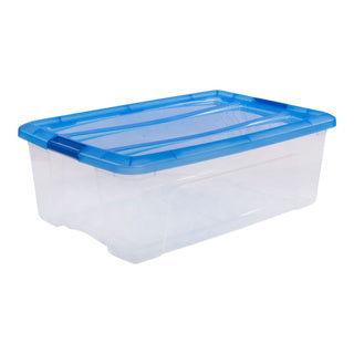 Iris topbox opbergbox 30l 57.5x39x20.5 cm blauw transparant