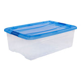 Iris topbox opbergbox 30l 57.5x39x20.5 cm blauw transparant