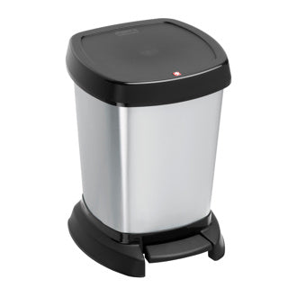 Rotho pedaalemmer - prullenbak 6 l paso zilver metallic