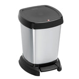 Rotho pedaalemmer - prullenbak 6 l paso zilver metallic