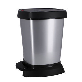 Rotho pedaalemmer - prullenbak 6 l paso zilver metallic