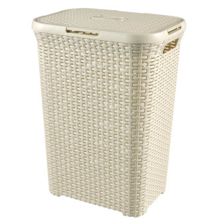 Curver style wasmand met deksel 60l wit