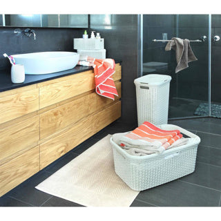 Curver style wasmand 45 l vintage wit