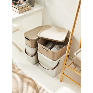 Rotho decoratie opbergbox albula light 12 l cappuccino