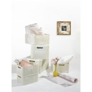 Curver style opbergmand met deksel 30l wit