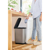 Rotho pedaalemmer ribo 35l zilver metallic