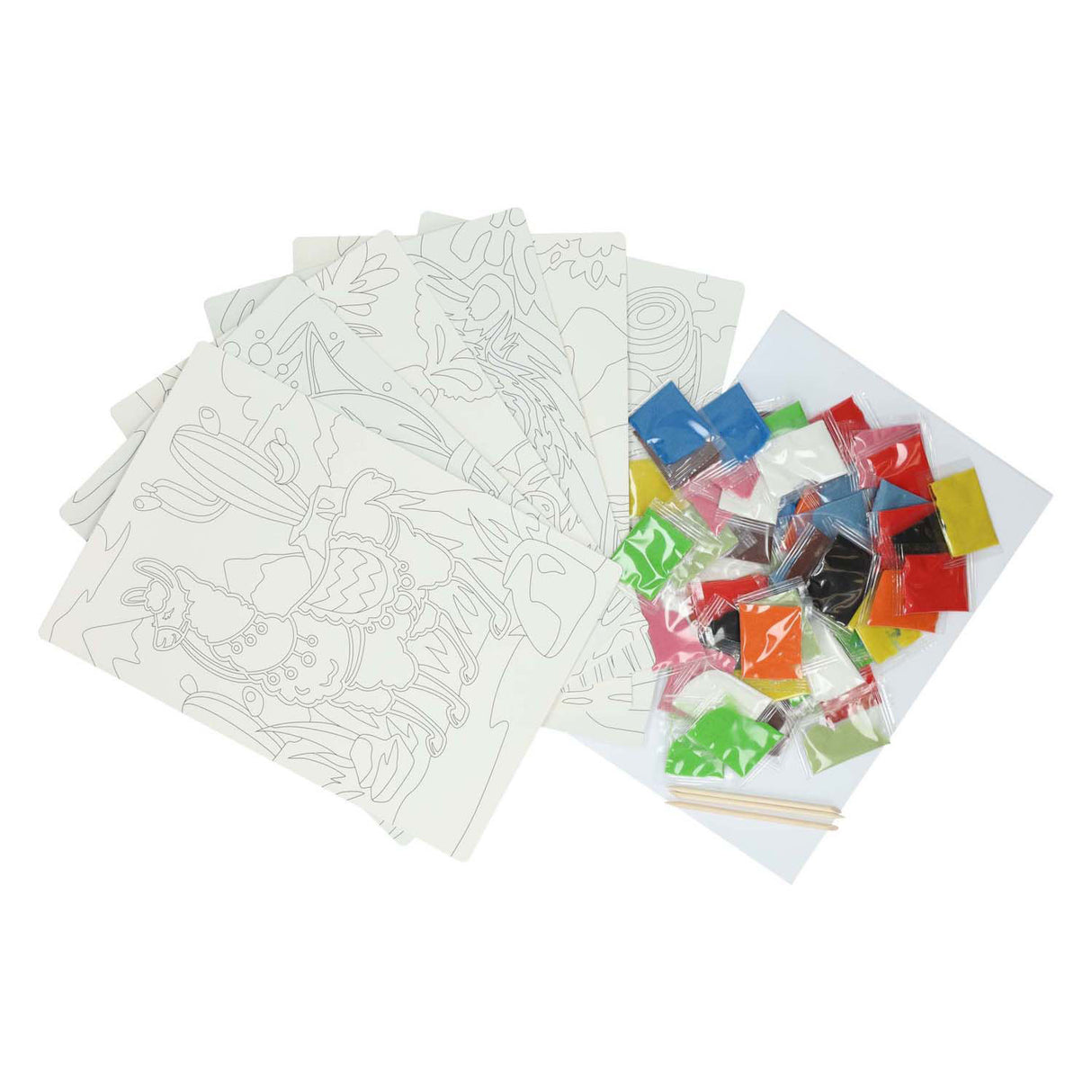 Selecta zandkunst knutselen mega pack (66 zakjes knutselzand)