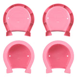 Roze loopklossen met hoefijzer afdruk