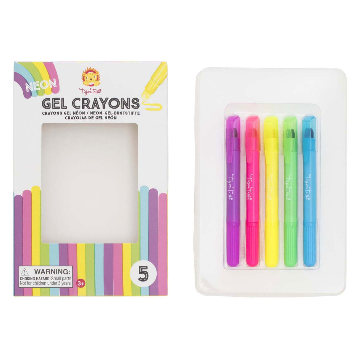 Selecta neon gel krijtjes, 5st.