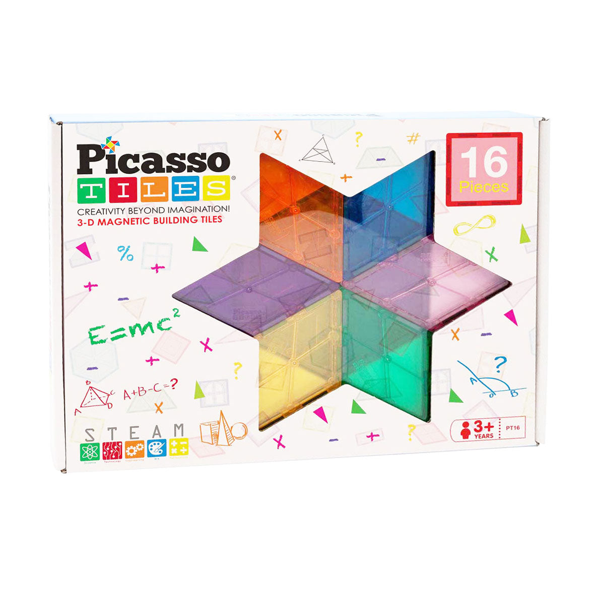 Selecta picassotiles geometry - magnetische bouwtegels, 16dlg.