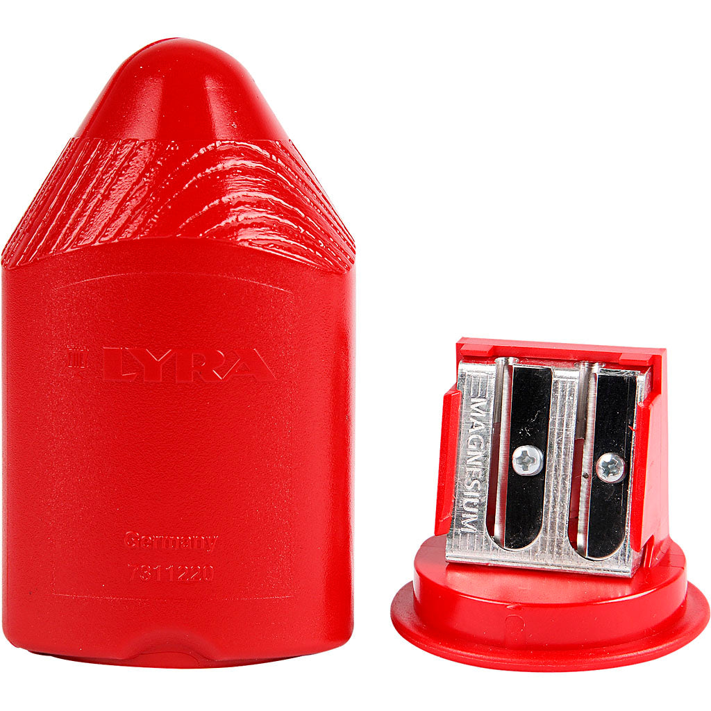 Puntenslijper, h: 8,5 cm, rood, 1 stuk