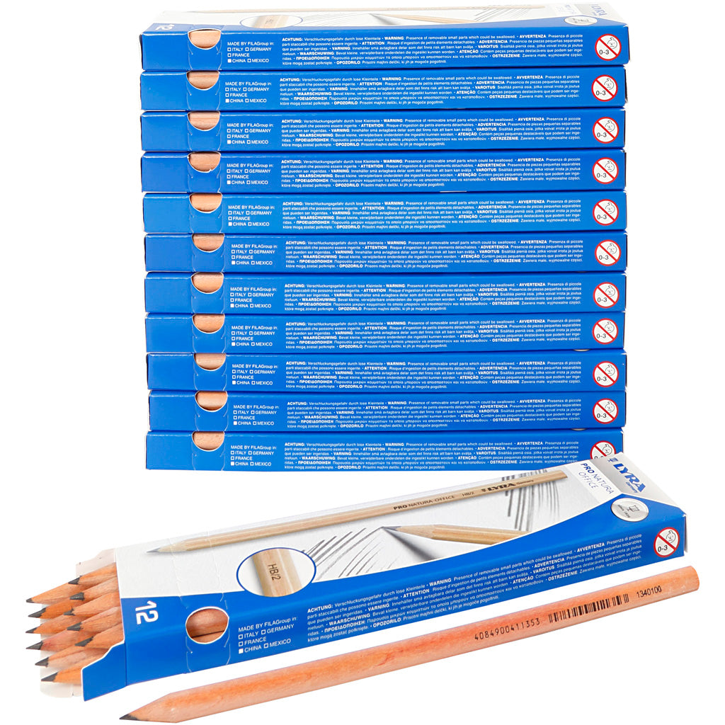 Lyra schoolpotloden, l: 18 cm, hb, dikte 7 mm, vulling 2 mm, 12x12 stuk 1 doos