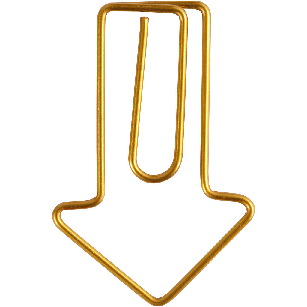 Creativ company clips, pijl, afm 40x25 mm, goud, 6 stuk 1 doos