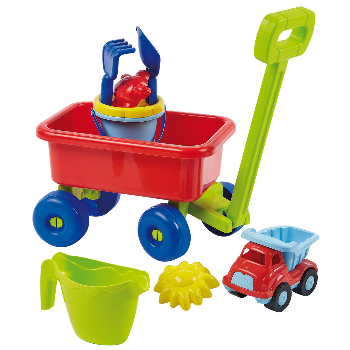 Ecoiffier bolderwagen met strandset
