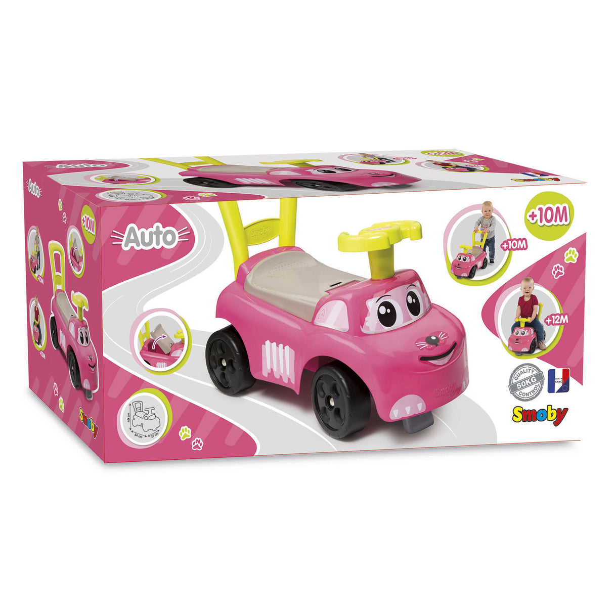Smoby auto roze