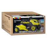 Smoby farmer xl traptractor met trailer groen