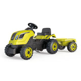Smoby farmer xl traptractor met trailer groen