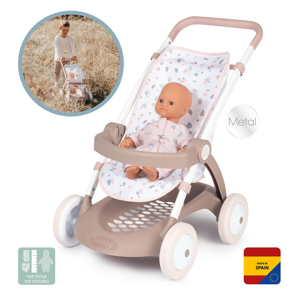 Smoby - Baby Nurse Poppenwagen
