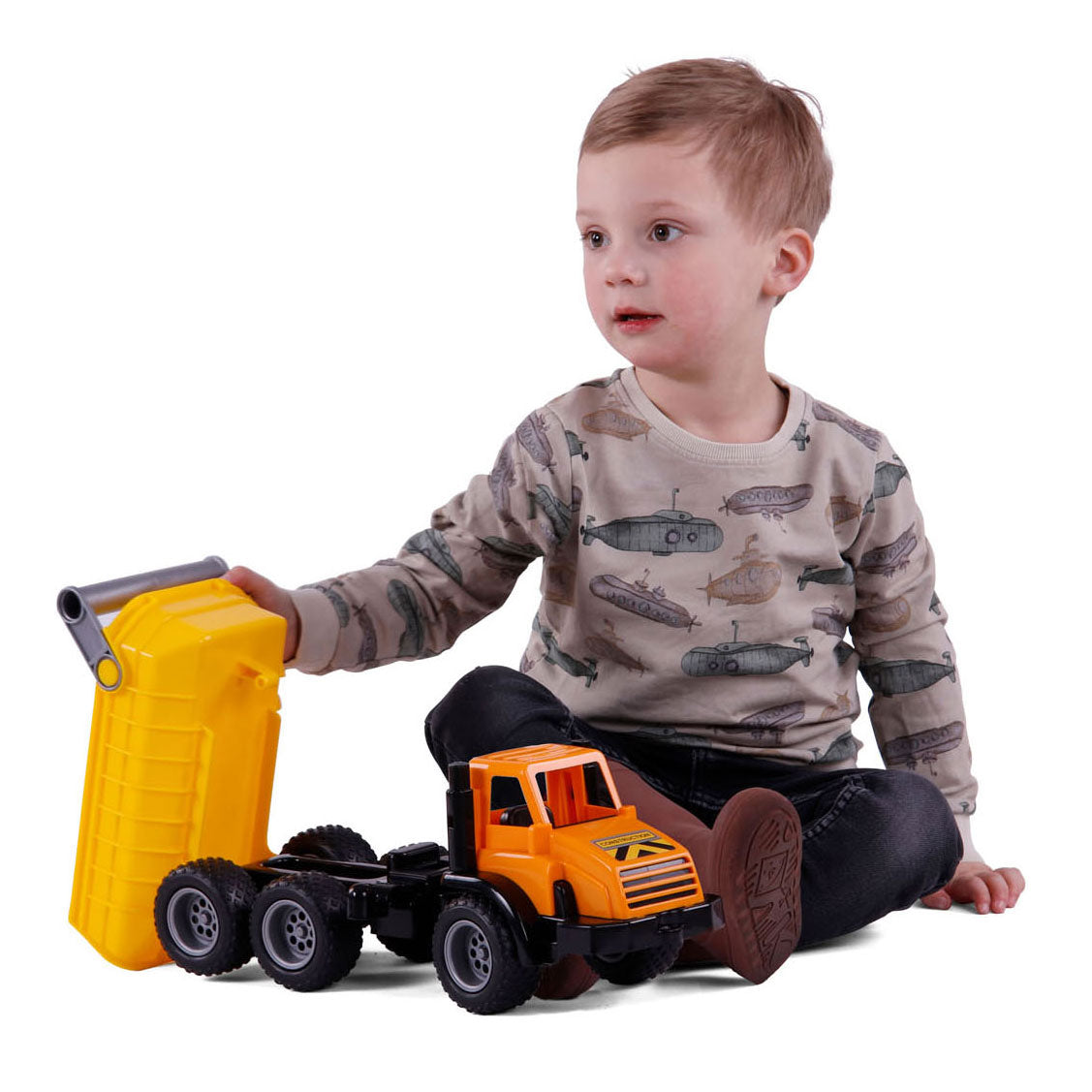 Cavallino grip kiepvrachtwagen met rubberbanden, 42cm