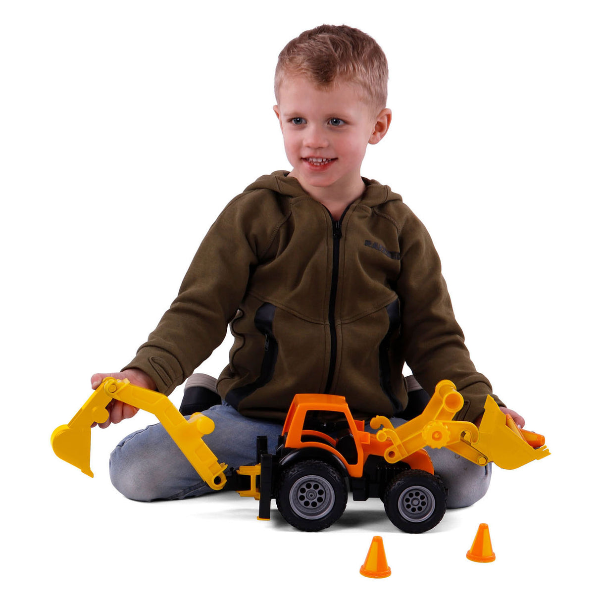 Cavallino grip graafmachine tractor met rubberbanden, 38,5cm