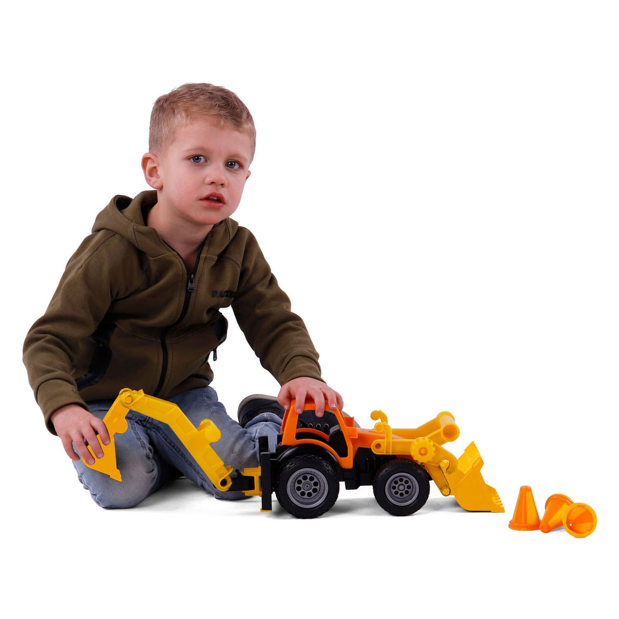 Cavallino grip graafmachine tractor met rubberbanden, 38,5cm