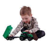 Cavallino tractor met kiepwagen aanhangwagen groen, schaal 1:32