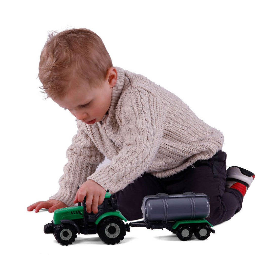 Cavallino tractor met tankwagen groen, schaal 1:32