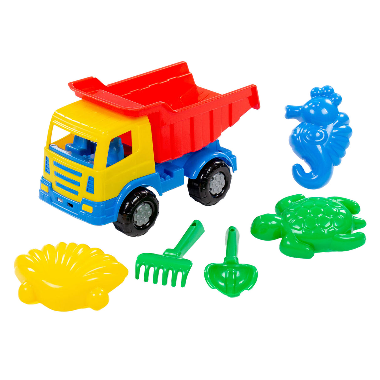 Cavallino klassieke kiepwagen met strandset, 6dlg.