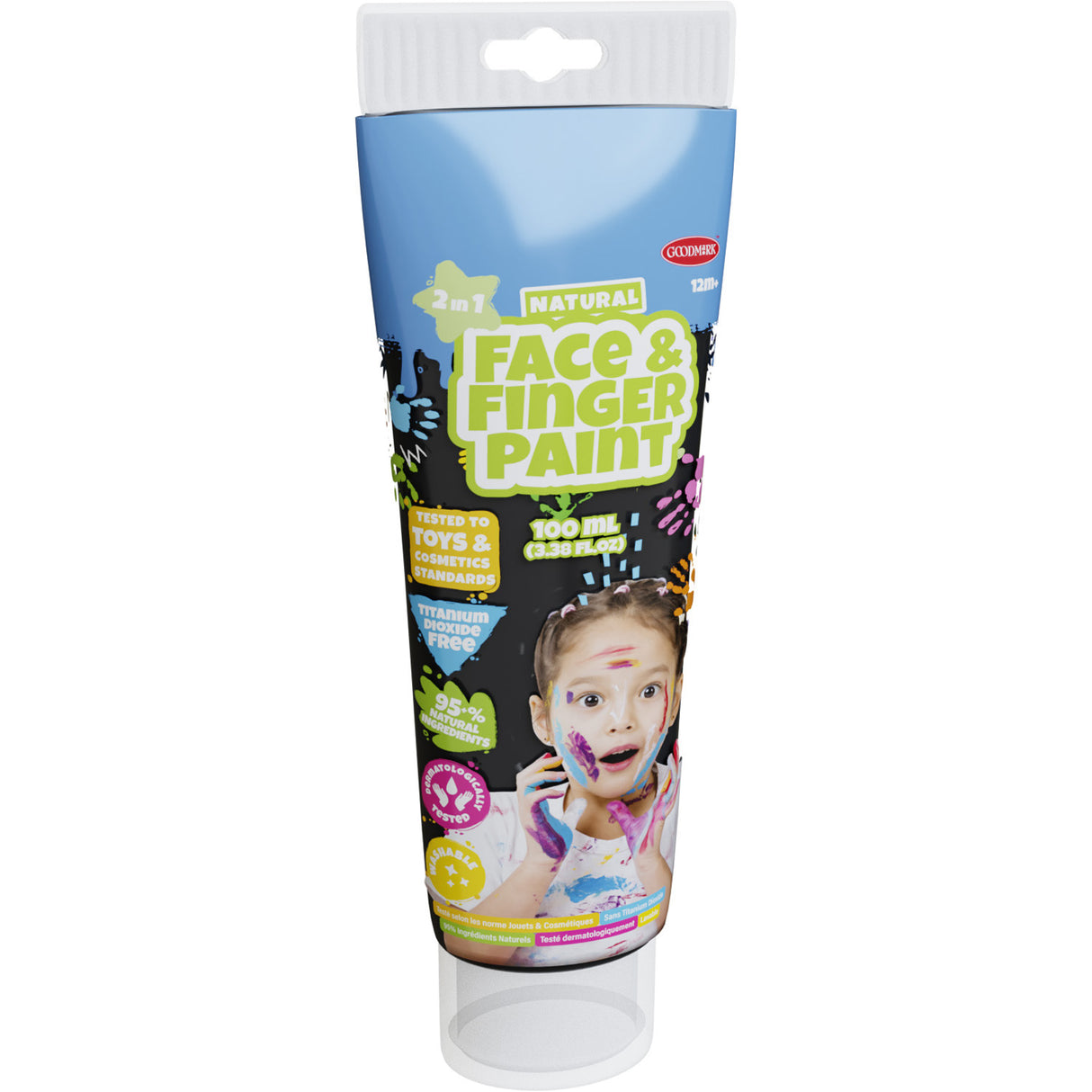 Boti natural face fingerpaint tube - zwart, 100ml