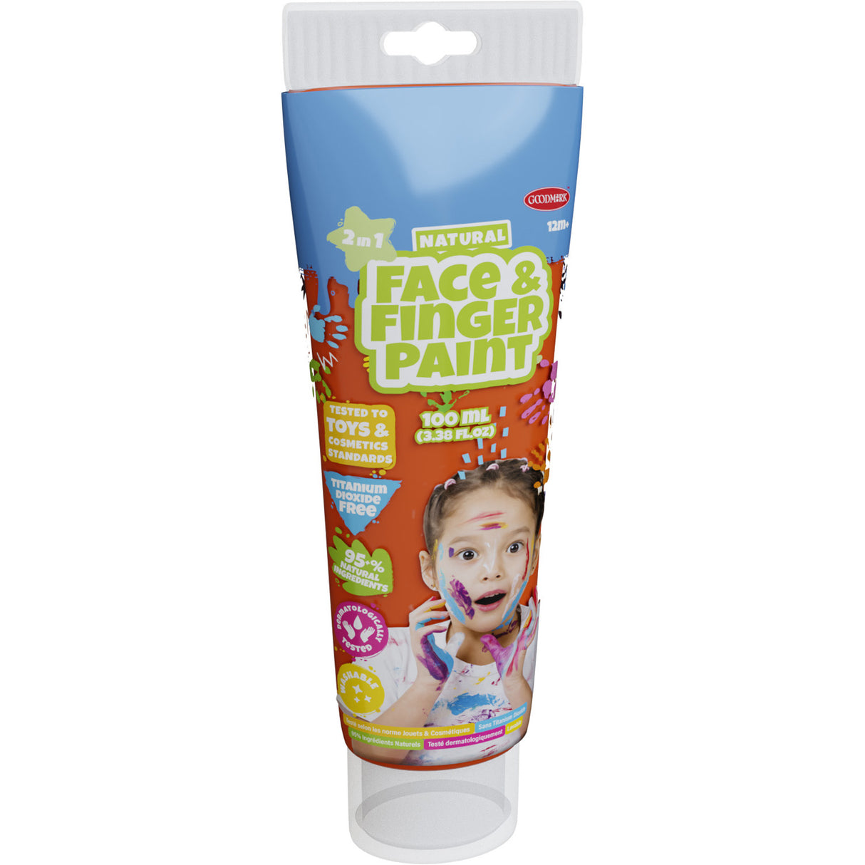 Boti natural face fingerpaint tube - oranje, 100ml