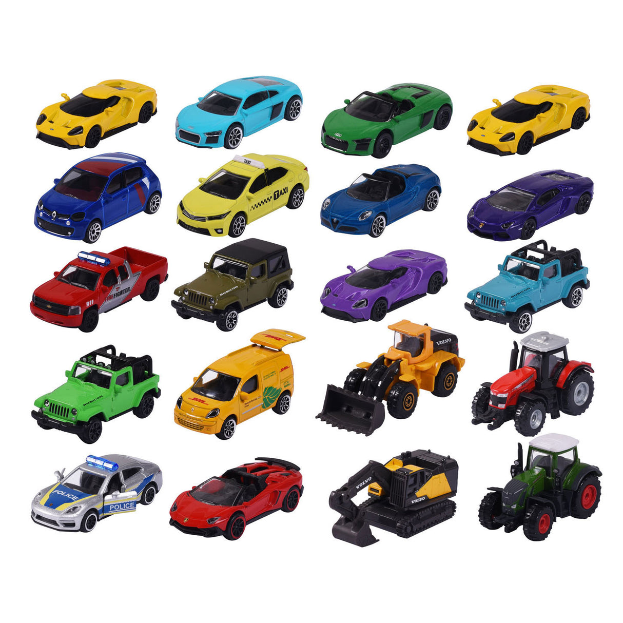Majorette street cars auto's, 5st.