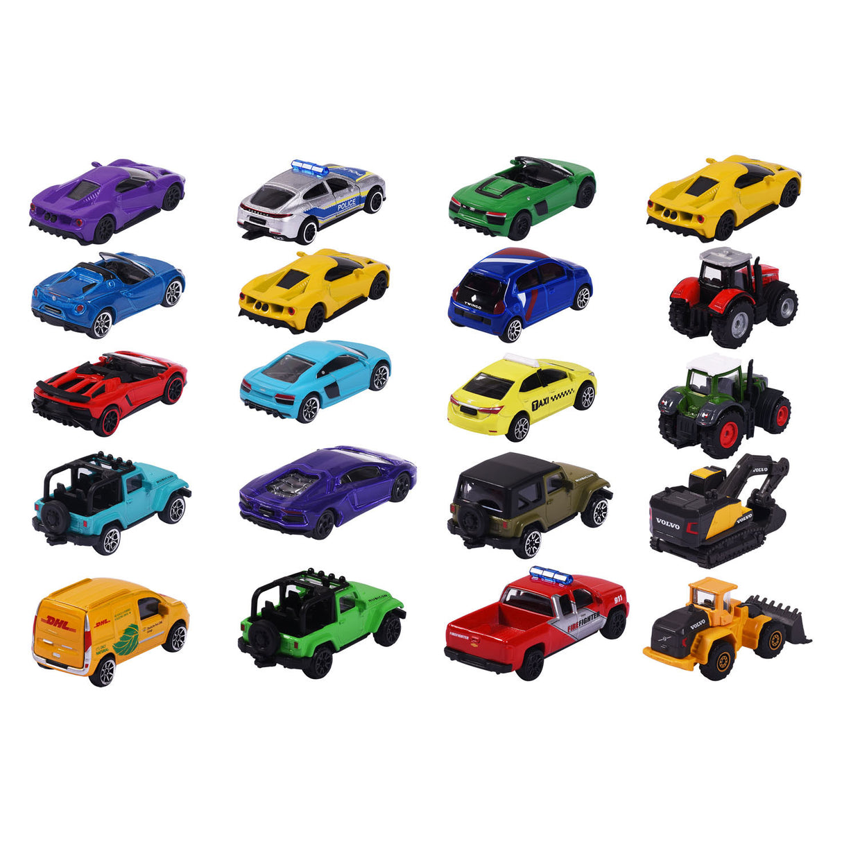 Majorette street cars auto's, 5st.