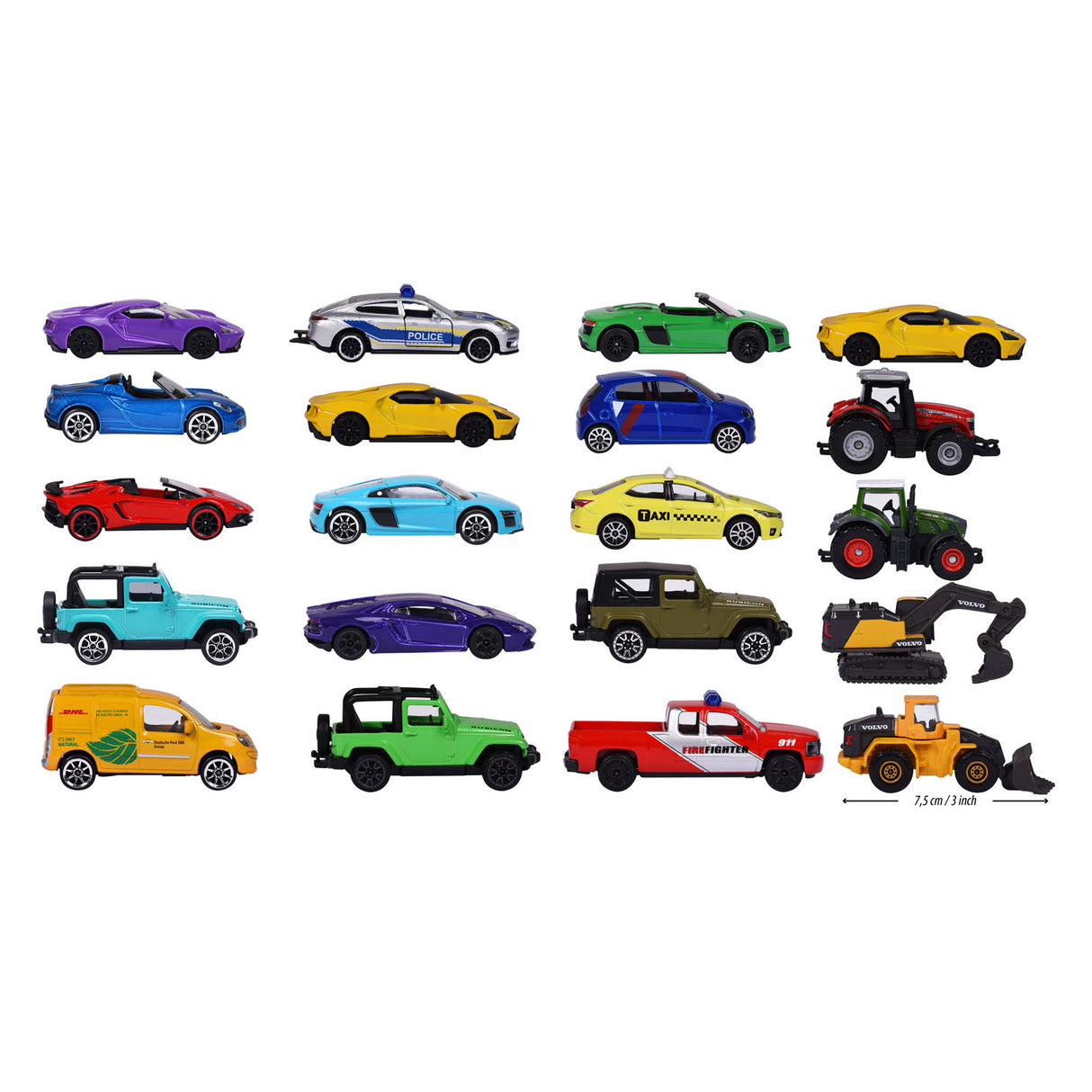 Majorette street cars auto's, 5st.