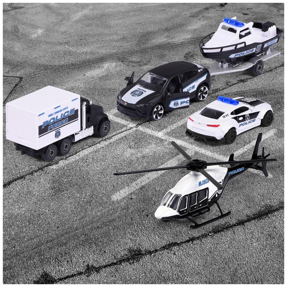 Majorette Police Force Auto's Giftpack, 4st.