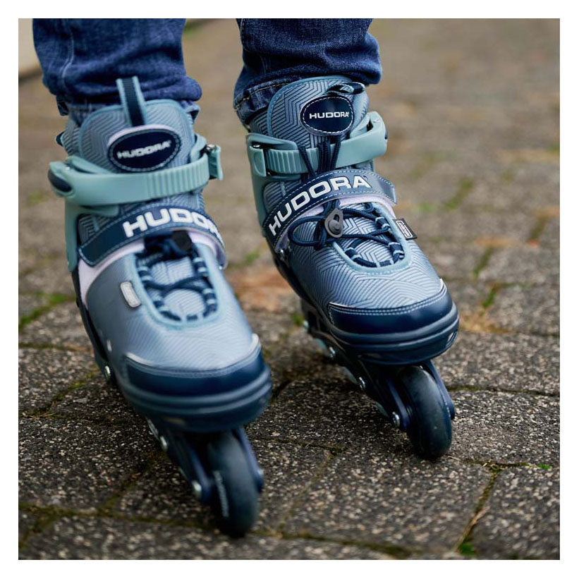Hudora skeelers leon 2.0 ocean blauw, maat 33-36