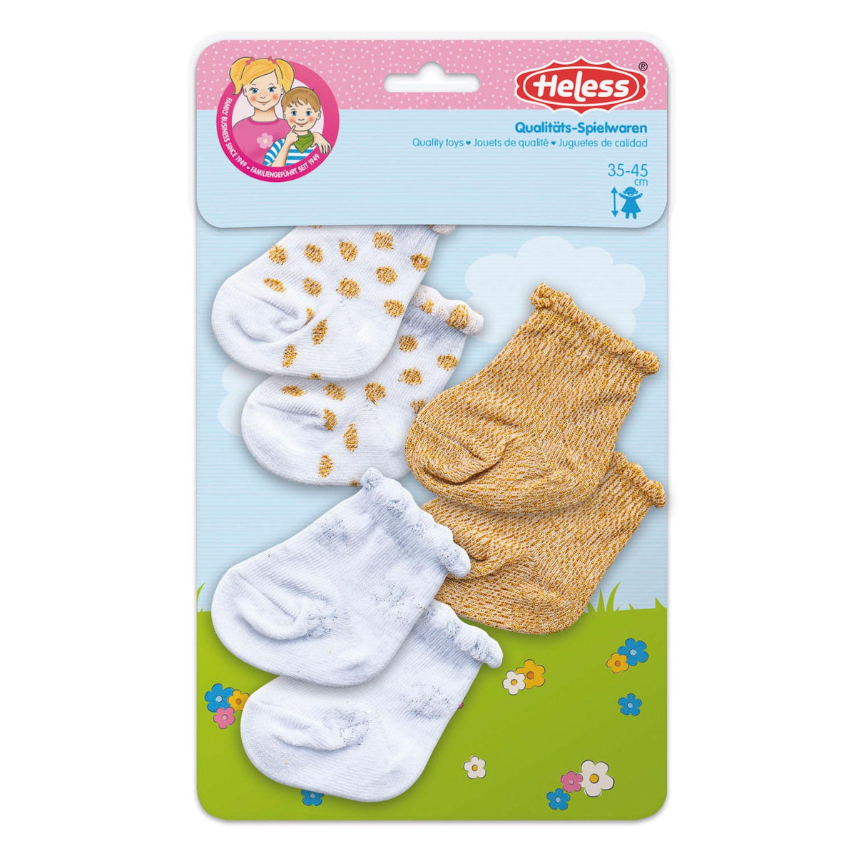 Heless poppensokken glitter - 3 paar, 28-35 cm
