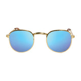 Heless poppen zonnebril goud blauw gespiegeld